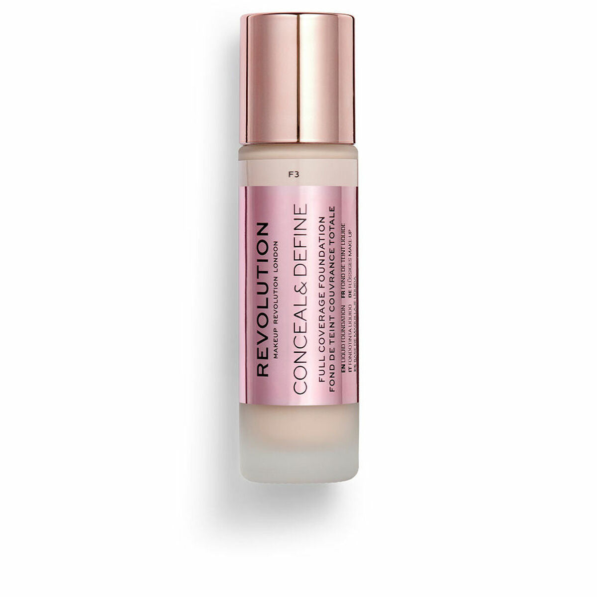 Liquid Make Up Base Revolution Make Up Conceal Define F3 23 ml