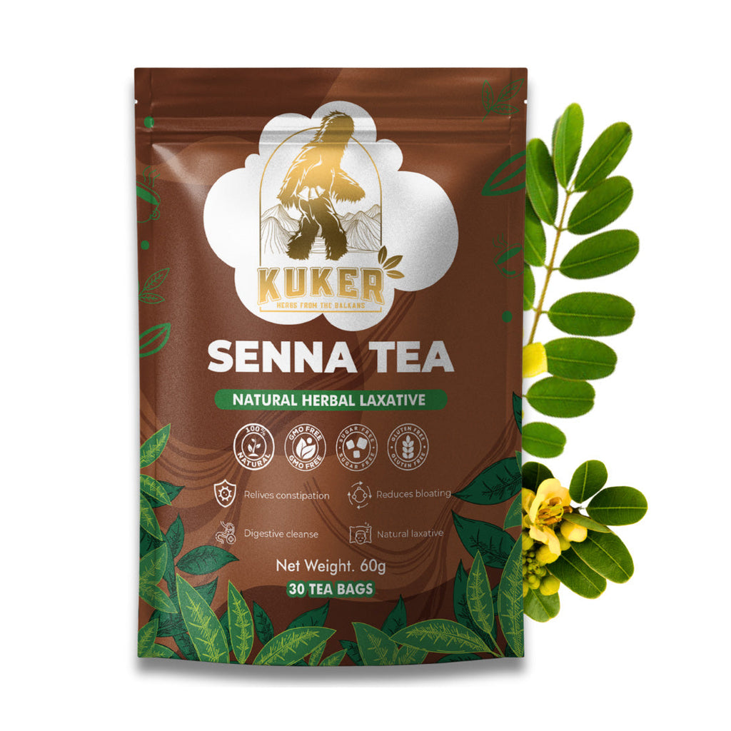 KUKER® Senna Tea Bags – 30 Natural Herbal Senna Tea Bags | Traditional Detox Herbal Tea 50g