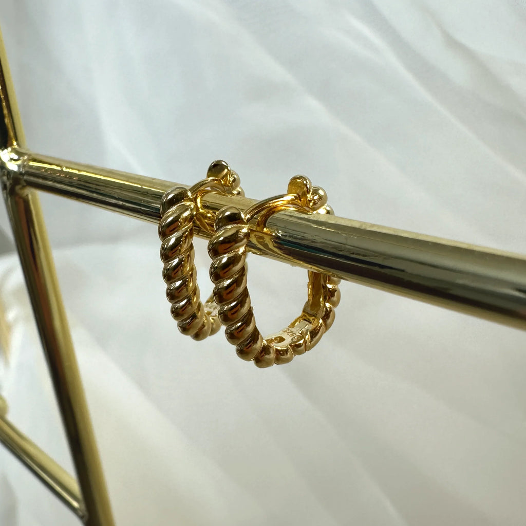 BROOKLYN TWIST HOOPS 2CM