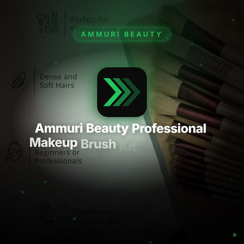 Ammuri Beauty Professional Makeup Brush Kit for Flawless Finish